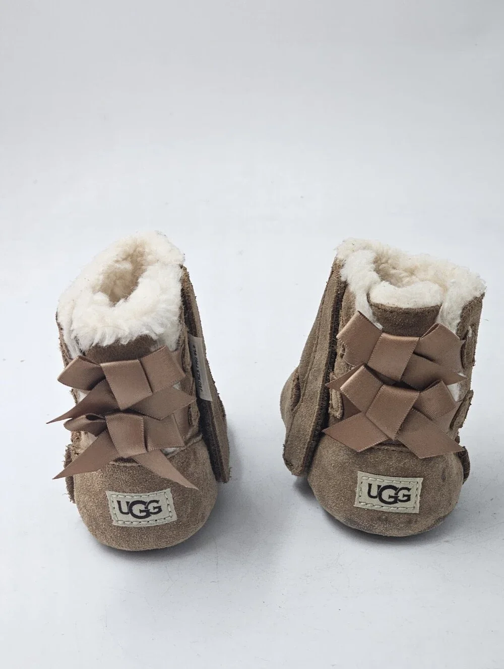 UGG Infant Toddler Classic Suede Shearling Boots Chestnut Brown USA 2/03